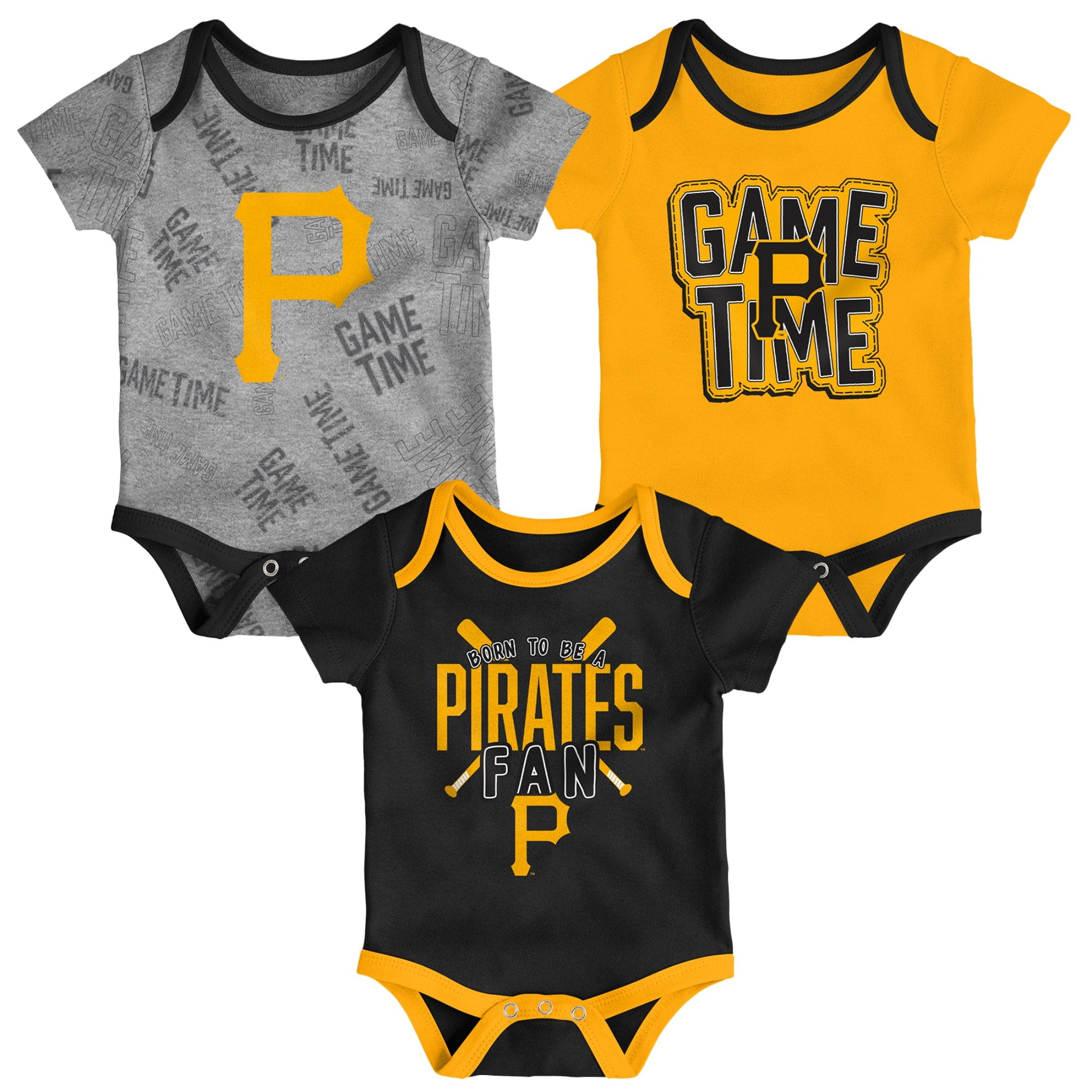 Newborn Infant Gold/Black/White Pittsburgh Pirates Minor League