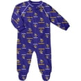 thumbnail image 1 of Newborn & Infant Purple Minnesota Vikings Allover Print Raglan Full-Zip Sleeper, 1 of 1