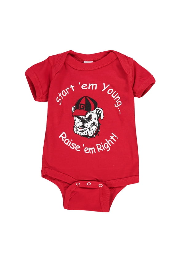 Newborn & Infant Red Georgia Bulldogs Start 'Em Young Bodysuit