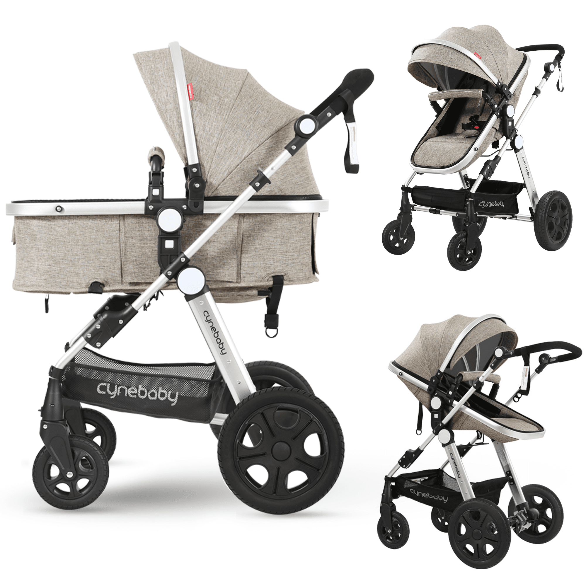 Newborn Infant Toddler Baby Stroller for Newborn Baby, Khaki Sansujyuku sansujyuku.com