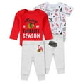 thumbnail image 1 of Newborn & Infant WEAR by Erin Andrews Chicago Blackhawks Turn Me Around Bodysuits & Pants 3-Piece Set, 1 of 5