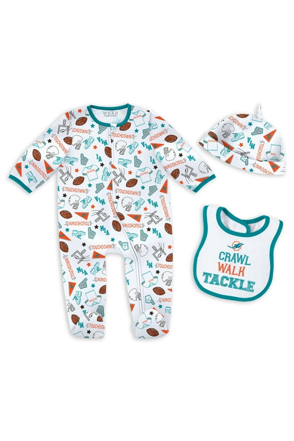 Newborn & Infant WEAR by Erin Andrews Miami Dolphins Sleep & Play Set
