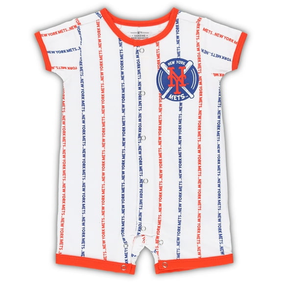 Newborn & Infant White New York Mets Ball Hitter Romper