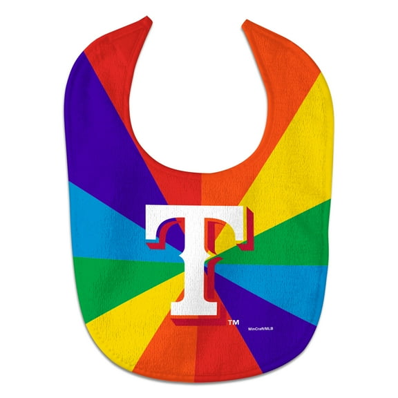Newborn & Infant WinCraft Texas Rangers Rainbow Baby Bib