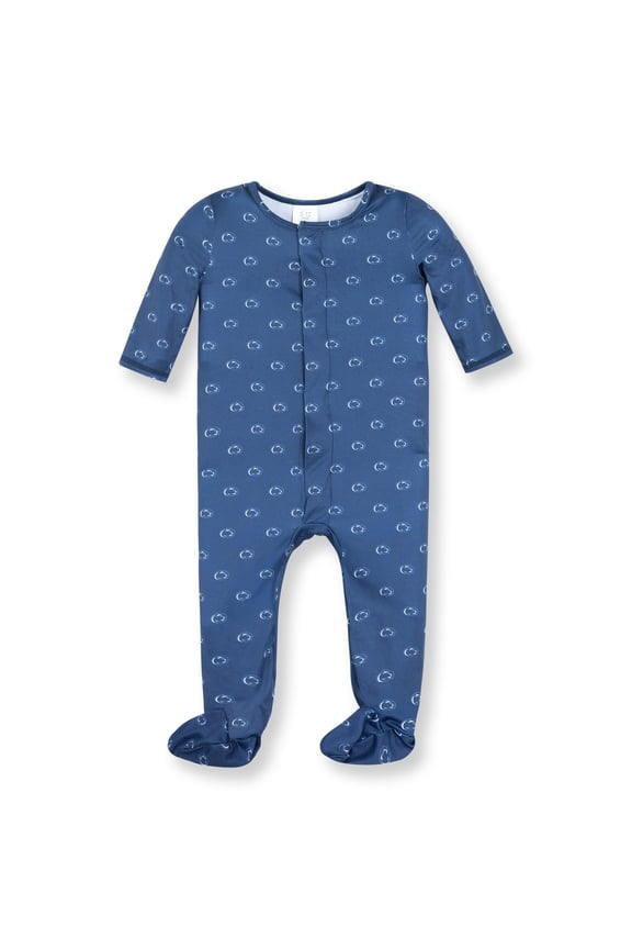 Newborn & Infant ZooZatz Navy Penn State Nittany Lions Magnetic Closure Sleeper