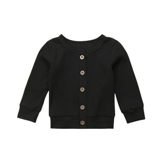 Infant black top cardigan sweater