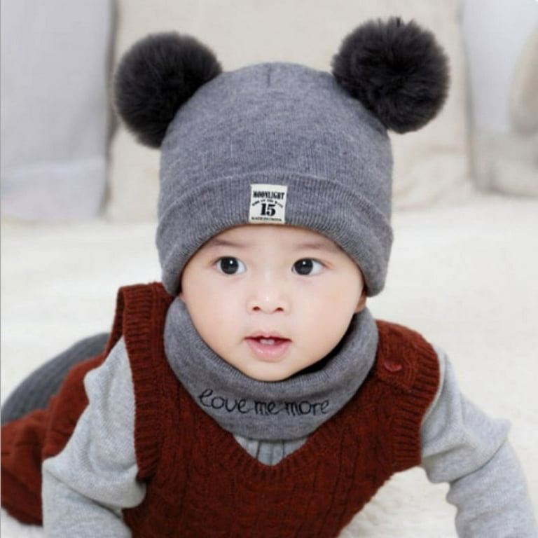 Baby boy bobble hat deals