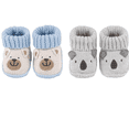 thumbnail image 1 of Newborn Knit Booties Soft Baby Sock Boots for Infant Boys Girls First Walkers 1 Pairs, 0-3 Months, 1 of 5