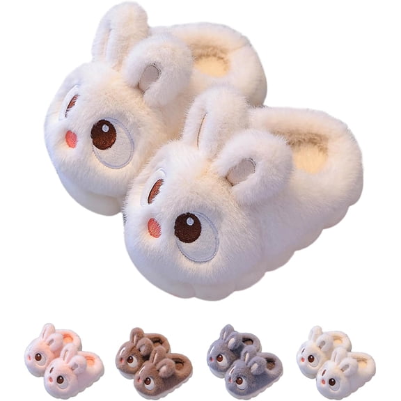 Bunny Slippers Toddler, Baby Bunny Slippers, Cute Cartoon Indoor Cotton Soft Non-Slip for Kids Girls Boys