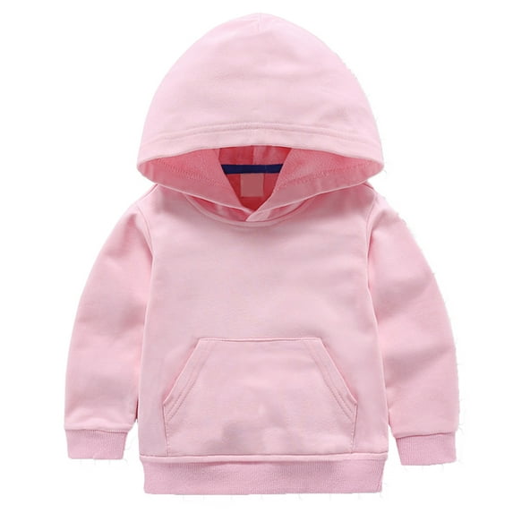 Newborn Knit Sweater Toddler Kids Boys Girls Fashion Cute Color Long Sleeved Casual Sports Tracksuits Hooded Baby Crew Neck Sweatshirts Pinks 4-5T