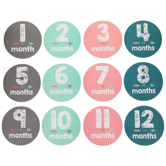 WEAVILUX Reusable Baby Stickers Clear Numbered Paper Stickers for Newborns 1 Set