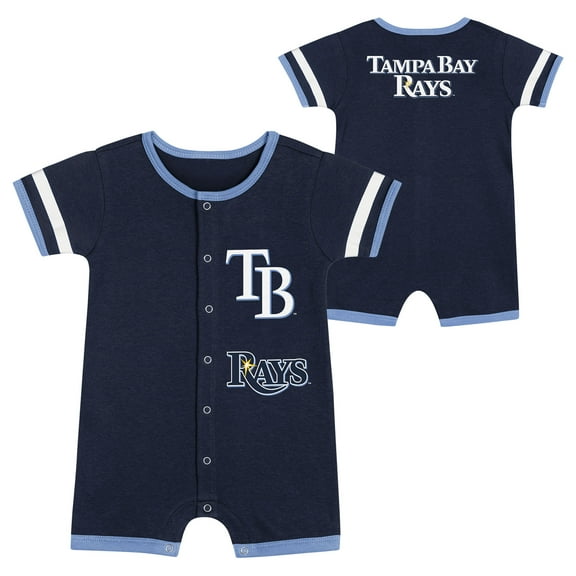 Newborn  Navy Tampa Bay Rays Double Hit Coveralls