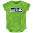 thumbnail image 1 of Newborn Neon Green Seattle Seahawks Team Logo Bodysuit, 1 of 1
