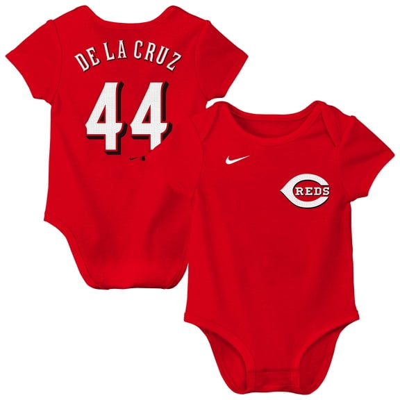 Newborn Nike Elly De La Cruz Red Cincinnati Reds Name & Number Fuse Bodysuit
