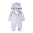 thumbnail image 1 of Newborn Onesie Romper Suit Thick Hat Zipper Autumn and Winter Onesies 0-24Months, 1 of 7