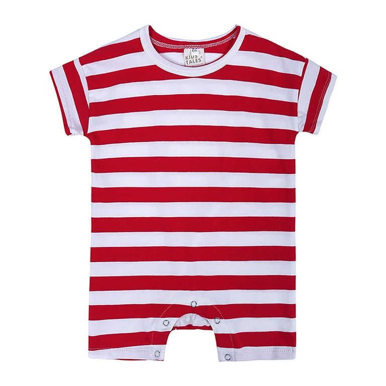 Onesies Bodysuit Short Sleeve Striped Romper Comfortable Crawling