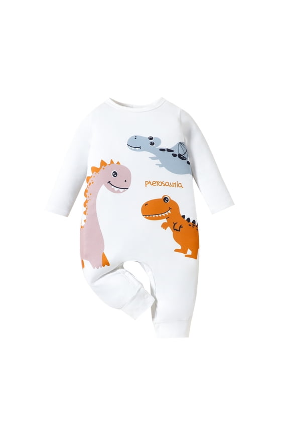 Newborn Onesies Boy Polo Colorblocked Longsleeve Jumpsuit With Vneck And Tapered Cuffs White 0 M-3 M