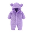 thumbnail image 1 of Onesies Girl Baby Coat Solid Bear Hooded Polyester Romper Outfits New Born Clothes Baby Girl 6 Months-9 Months, 1 of 3