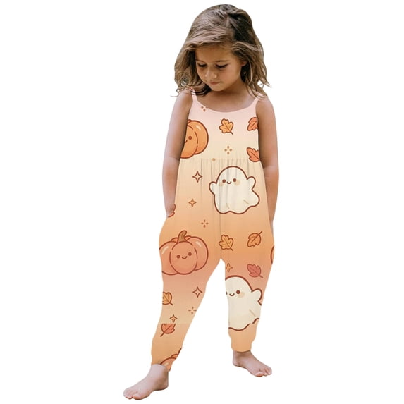 Onesies Kids Halloween Suspender Romper Loose Harem Jumpsuit Cosplay Party Outfit Baby Rompers Girl