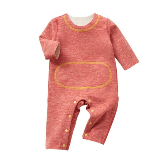 Newborn Onsies Boy Girl Long Sleeve Infants Baby Romper Bodysuit Unisex Cotton Jumpsuit 0-24 Months (3-6 Months, Red)