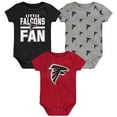 thumbnail image 1 of Newborn Outerstuff Atlanta Falcons Little Tike 3-Piece Bodysuit Set, 1 of 4
