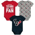 thumbnail image 1 of Newborn Outerstuff Houston Texans Little Tike 3-Piece Bodysuit Set, 1 of 4
