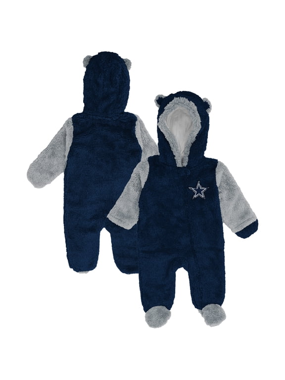 Newborn Outerstuff Navy Dallas Cowboys Stay Napping Teddy Bunting Pram