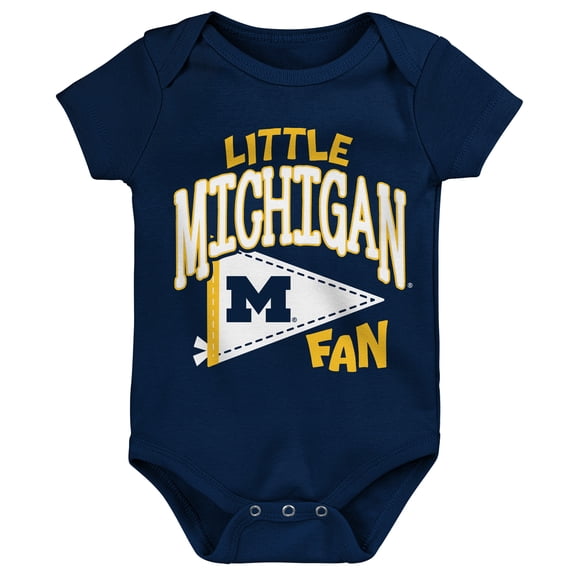 Newborn Outerstuff Navy Michigan Wolverines Little Banner Bodysuit