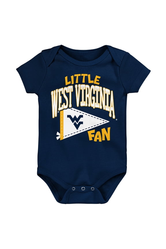 Newborn Outerstuff Navy West Virginia Mountaineers Little Banner Bodysuit