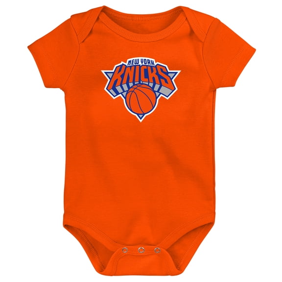 Newborn Outerstuff Orange New York Knicks Primary Logo Bodysuit