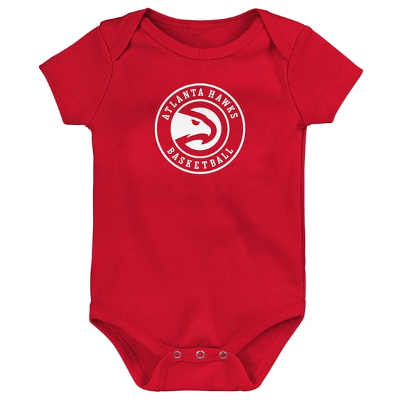 Newborn Outerstuff Red Atlanta Hawks Primary Logo Bodysuit