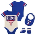 thumbnail image 1 of Newborn Outerstuff Royal Texas Rangers Up One Three-Piece Bodysuit, Bib & Booties Set, 1 of 5