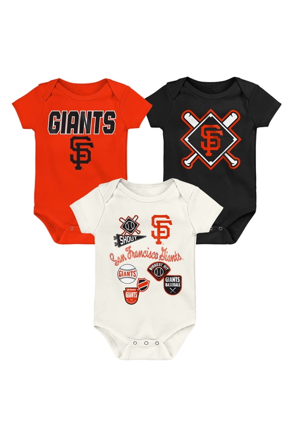 Newborn Outerstuff San Francisco Giants Home Plate 3-Piece Creeper Set