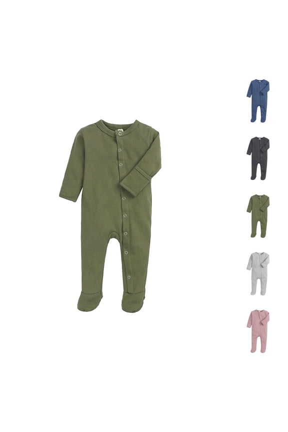 Newborn Outfit Baby Boy Romper Unisex Baby Footed Pajamas for Boys | Snap Up Romper Jumpsuit with Mitten for Comfortable Sleep and Play 0-12 Months