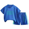 thumbnail image 1 of Outfits Baby Girl Sports Shorts Sets 2 Piece Basketball Tank Top Mesh Shorts Quick Dry Set Little Girls Clothes Blue 11 Years-12 Years, 1 of 6