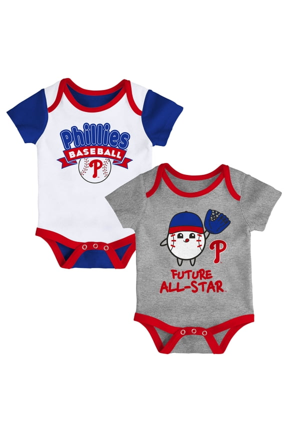 Newborn  Philadelphia Phillies Triple Hit Two-Pack Bodysuit Set