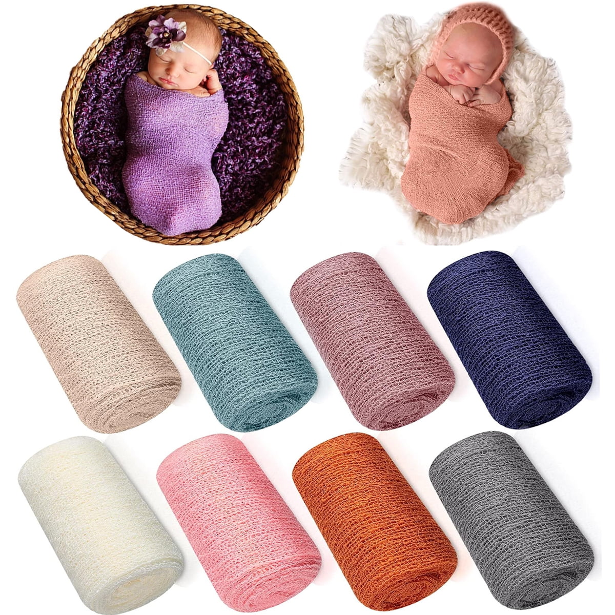 Newborn Photo Prop Stretch Knit Wrap for Baby Photography Newborn