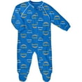thumbnail image 1 of Newborn & Infant Powder Blue Los Angeles Chargers Allover Print Raglan Full-Zip Sleeper, 1 of 1