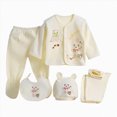 thumbnail image 1 of Newborn Preemie Infants Baby Girls Boys Long Sleeve Jumper + Hats + Socks + Bib Outfits Autumn Clothes 0-3M Layette Set NIEWTR, 1 of 7