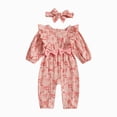 thumbnail image 1 of Newborn Preemie Sleep & Play One-Piece Bodysuit Outfit Newborn Baby Girl Clothes Heart Ruffle Long Sleeve Jumpsuit Infant Cute Romper Red Infant Gift, 1 of 8