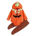 thumbnail image 1 of Newborn Pumpkin Outfits Romper Hoodie Cotton With Infant Set Baby Halloween Outfit Kids Halloween Costumes Girls 9-12 Months, 1 of 9