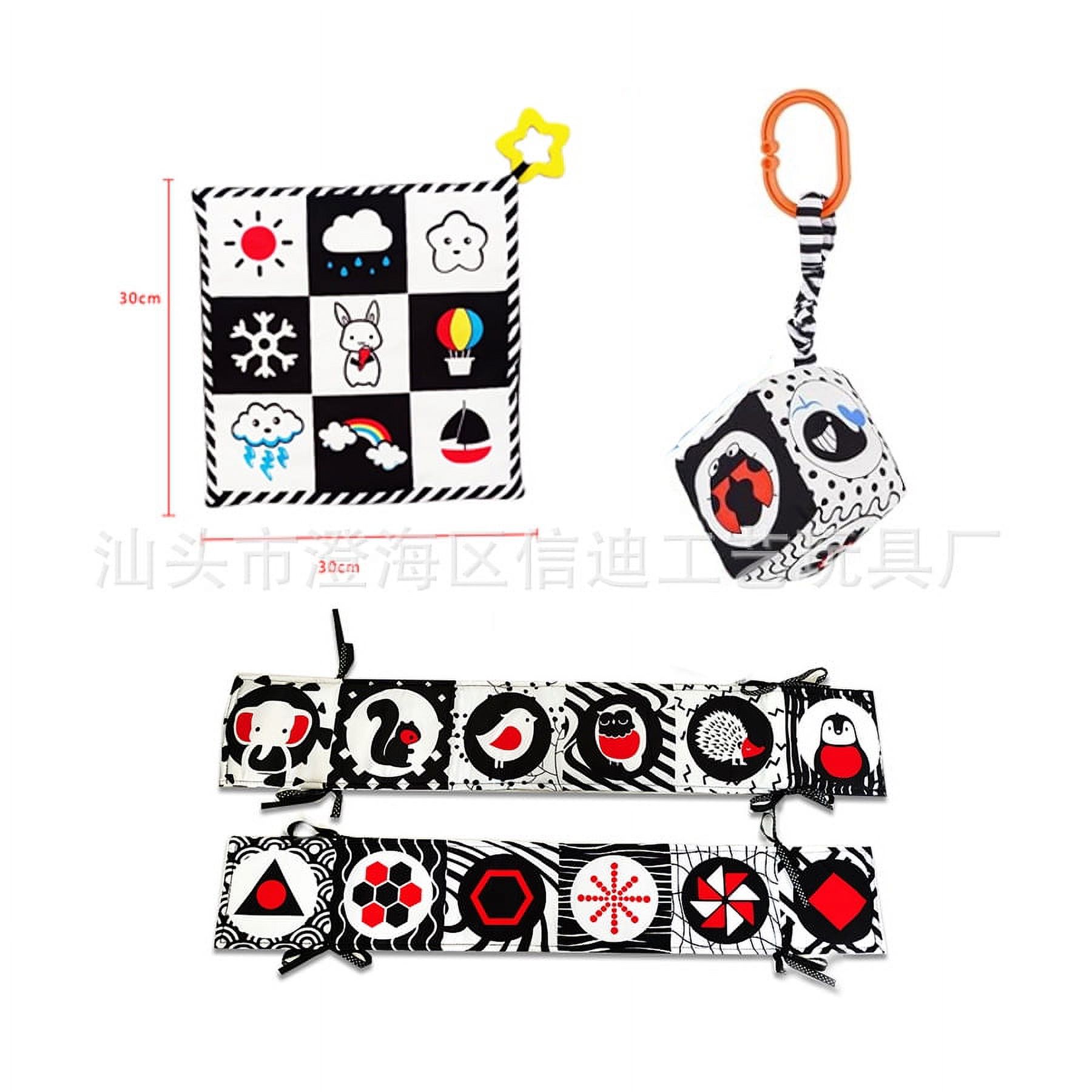 Newborn Rattle Pendant Bed Cloth Book Comfort Set Tactile Sensory 112 Months Baby Toy