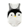 thumbnail image 1 of Newborn Romper Summer Clothe Cotton Sleeveless Infant Bodysuit Funny Cartoons Print Button Down Toddler Girl Boy Onesie Outfit, 1 of 2