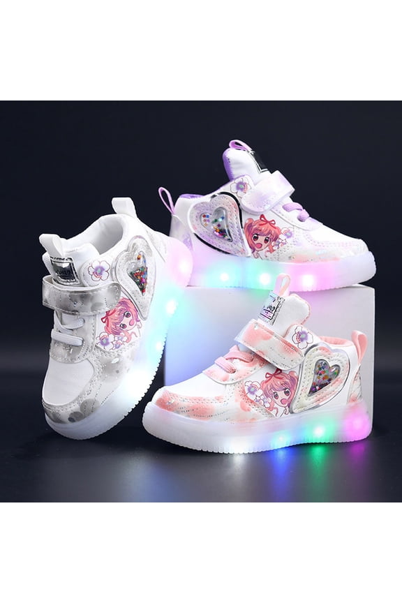 Shoes Motion-Activated Lights First Walking Shoes On Shoes Soft Sole Boys Girls Crib Shoes Breathable Lightweight House Sock Shoes Purple 4 Y-4.5 Y