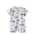 thumbnail image 1 of Newborn Summer Baby Boy Girl Rompers Bodysuit Jumpsuit Playsuit One Piece Outfit Clothes Gray 12-18 Months, 1 of 3