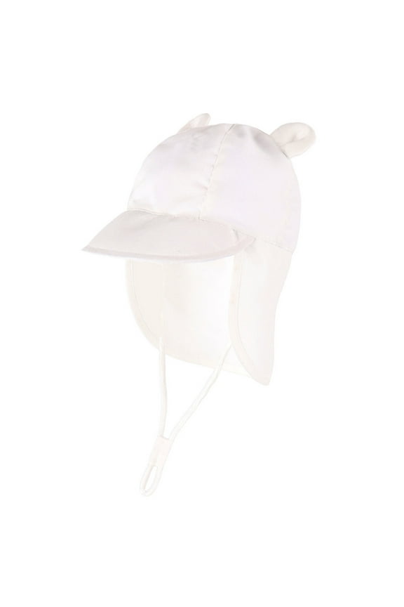 Sun Hat Toddler Kids Summer Solid Sun Hats Upf 50+ Wide Rigid Brim Boys Girls Beach Flap Hat Baby Girl Sun Hat White 6 Months-12 Months