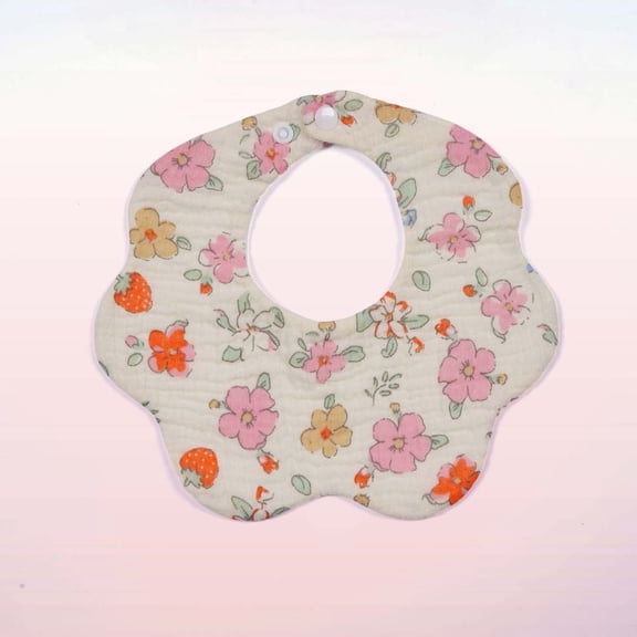 Newborn Toddler Baby Cute Printing Gauze Bib Saliva Towel Burping Towel Ruffled Towel for daily use Clothes