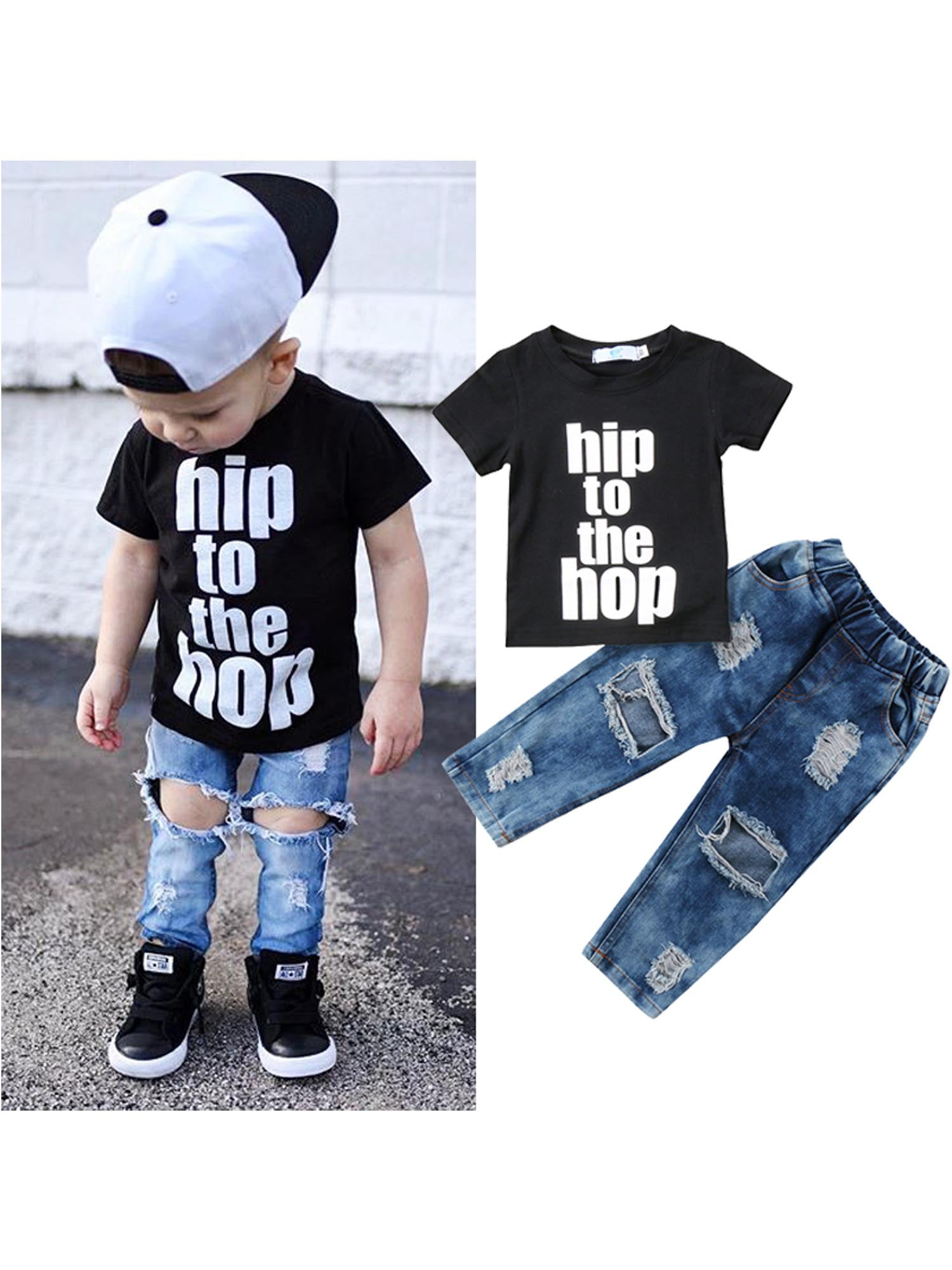 Newborn Toddler Infant Baby Kids Boys Clothes T-shirt Tops+Pants