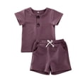 thumbnail image 1 of Newborn Toddler Kids Baby Boys Girls Summer Tops T-shirt Pocket Shorts Pants Casual Outfits Summer Clothes, 1 of 8