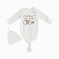 thumbnail image 1 of Newborn Toddler Sleep & Play One-Piece Bodysuit Newborn Knotted Sleeping Bag Fetal Hat Set Baby Pajamas White Bodysuit Baby Fall Winter Clothing Gift, 1 of 4